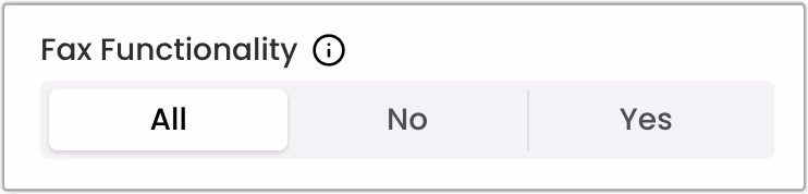 Filter: Fax Functionality